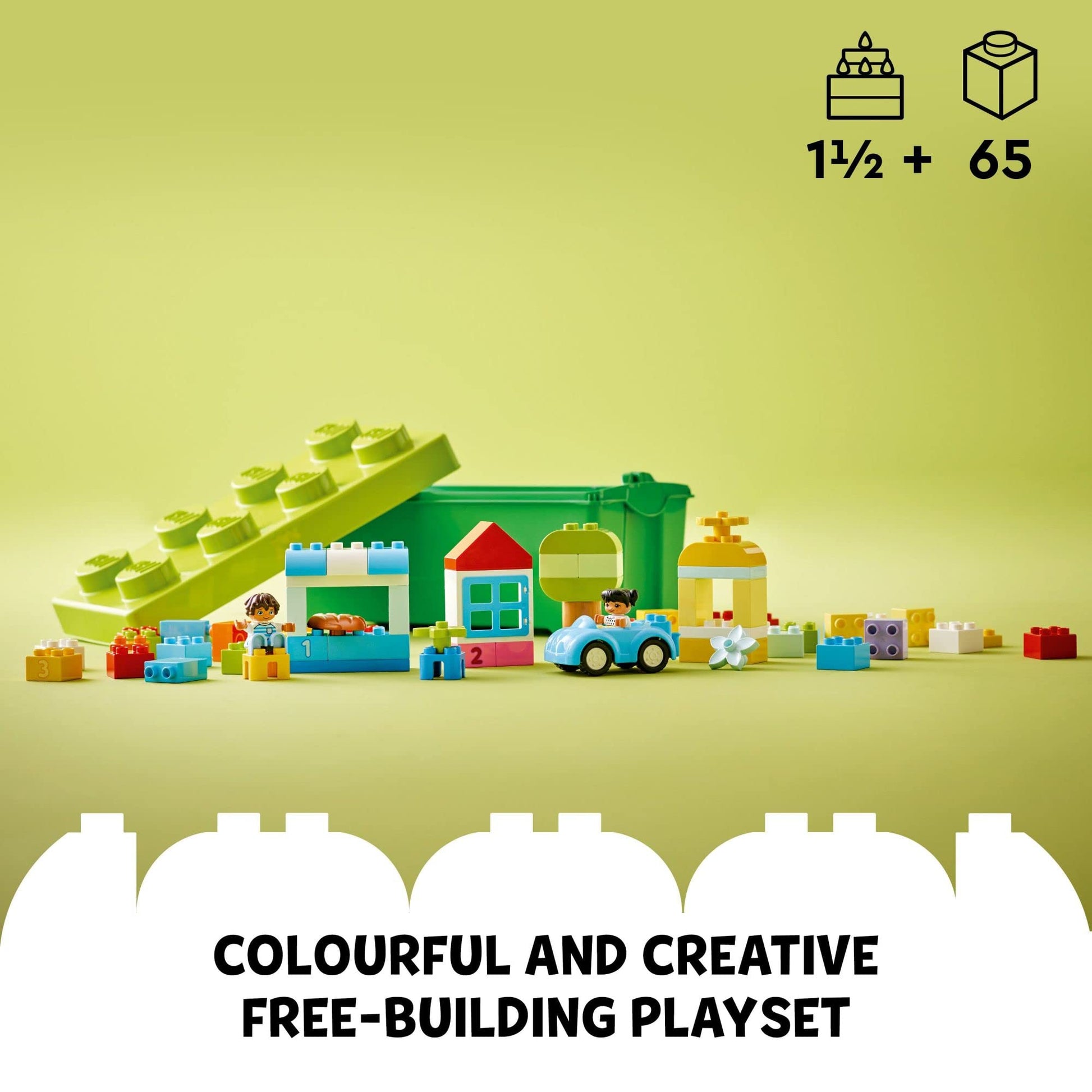 LEGO DUPLO Classic Brick Box Building Blocks - Learning & Educational Toys for Toddlers, Preschool, Ages 1.5+ Years - Develop Fine Motor Skills - Gift