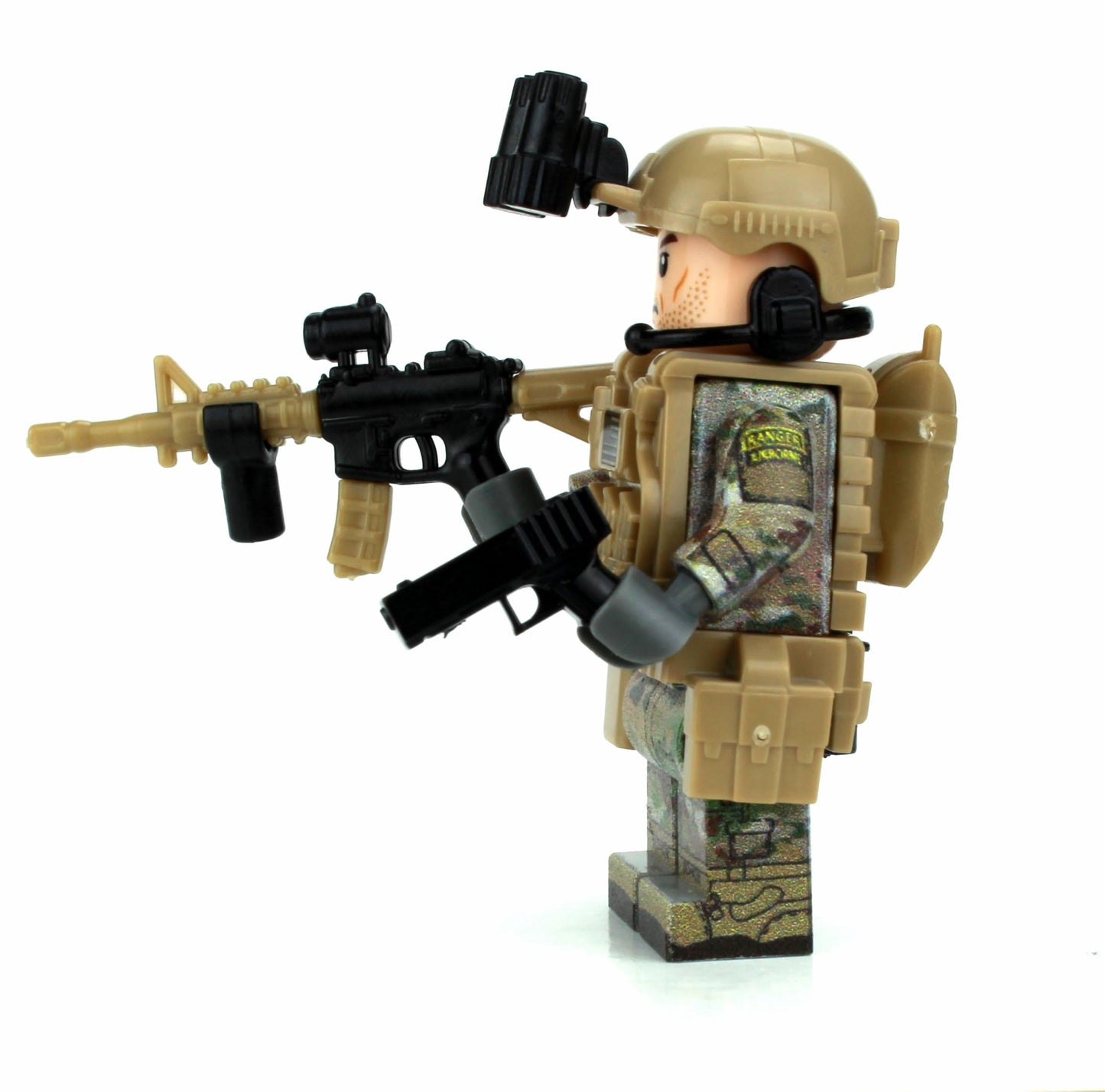 Battle Brick 1.6 Inches Tall Army Ranger OCP SF Soldier Custom Collectible Minifigure | Accessories Made in The USA | Genuine Military Minifig | Great