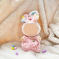 15 17cm Doll Clothes(NO Doll), Cute Dolls Outfit Accessories with Knitted Dress + Hair Clip + Bag, Small Kawaii Clothes Set for Dolls