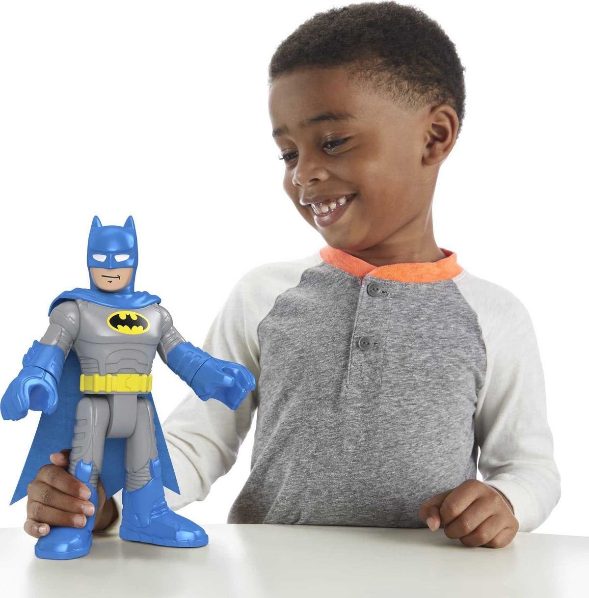 DC Super Friends Fisher-Price Imaginext Batman XL - Blue, Extra-Large Figure with Fabric Cape for Preschool Kids Ages 3-8 Years
