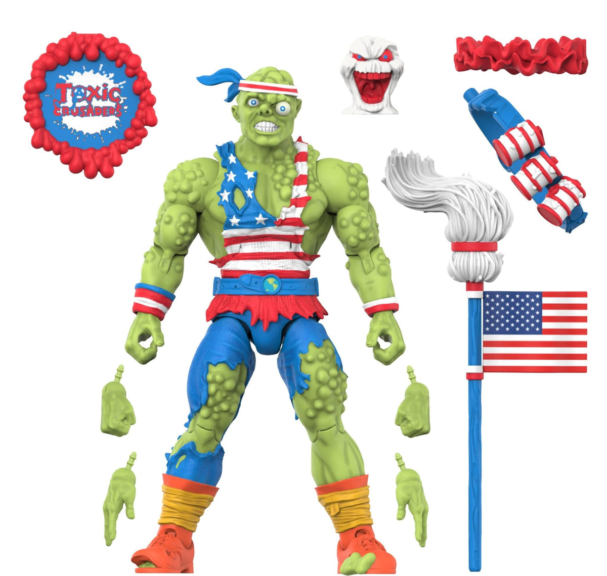 Super7 ULTIMATES! Toxic Crusaders Toxie (Vintage Toy America) - 7" Toxic Crusaders Action Figure Classic Cartoon Collectibles and Retro Toys