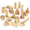 Learning Resources Wood Geometric Solids, Kids Wooden Shapes, Montessori Toys, Set of 19