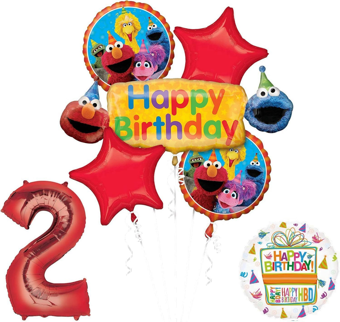 Anagram Elmo and Friends 2nd Birthday Supplies Decorations Balloon kit