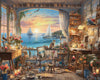 White Mountain 1000 Piece Jigsaw Puzzle Scenic Ocean Sunset, Art Studio
