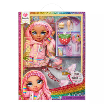 Rainbow High Sparkle And Shine Rosetta (Pink) 11" Fashion Doll With Liquid Sparkles On Legs, Shake To See Them Shine, Great For Boys And Girls Ages