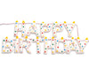 Pre-Strung Happy Birthday Banner Handmade Wool Felt HAPPY BIRTHDAY Garland, Reusable Rainbow Party Decorations,Personalized Holiday Sign for Kids