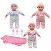 New Adventures Cuddle Kids 14" Lovable Talking Triplets Dolls - Each Doll Says 12 Phrases, Includes Large Blanket & 3 Bottles, Kids Pretend Play Ages