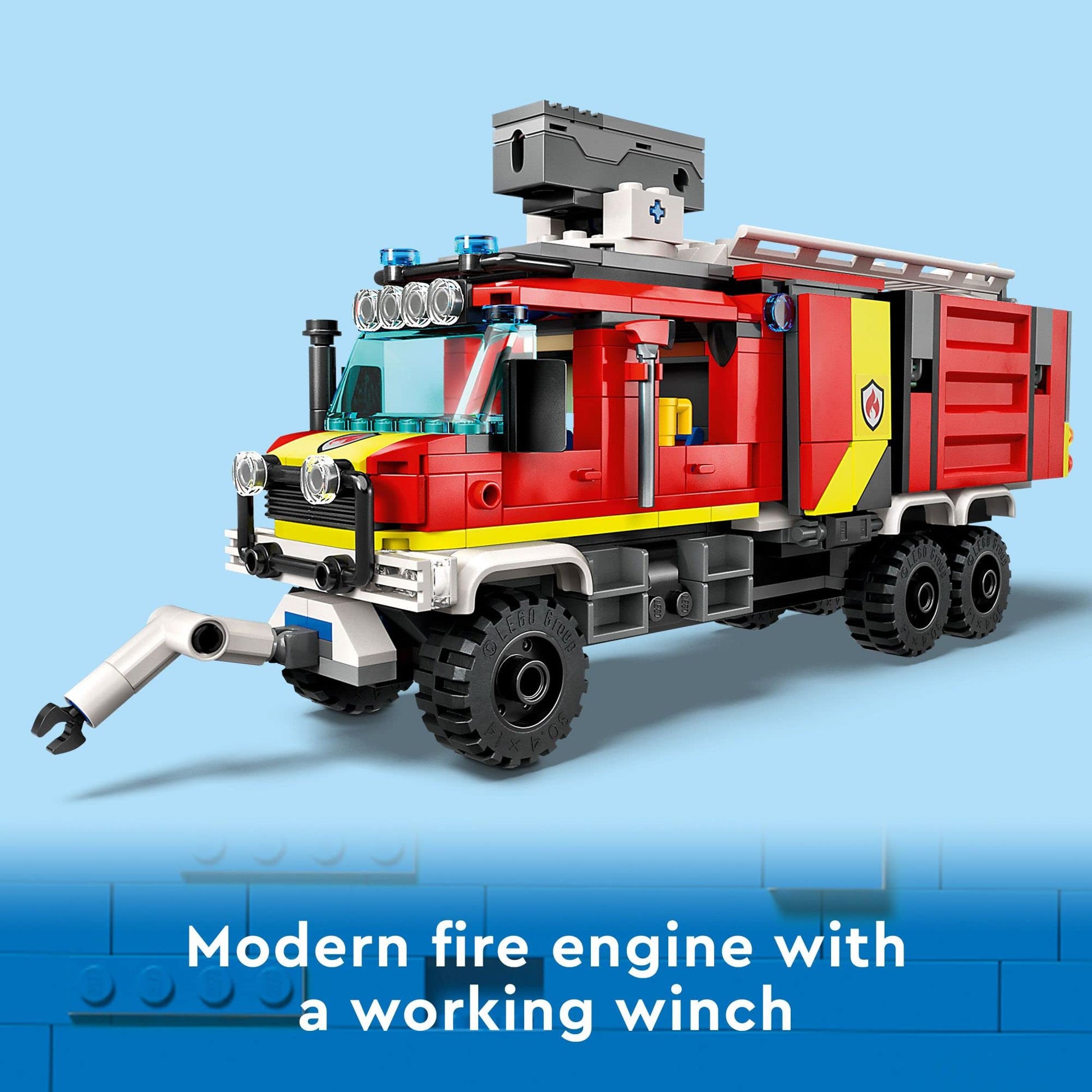 LEGO City Fire Command Truck Building Set - Fire Truck Toy with Land & Air Drones for Boys & Girls, Ages 7+ - Kids Pretend Play Toy with 3 Minifigures