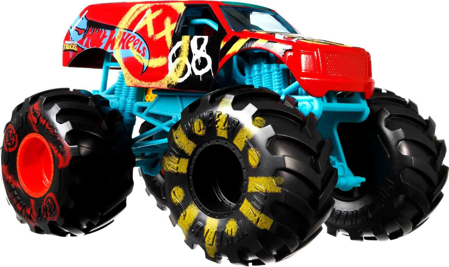 Hot Wheels Monster Truck 1:24 Scale Demo Derby Vehicle with Giant Wheels for Kids Age 3 to 8 Years Old Great Gift Toy Trucks Large Scale