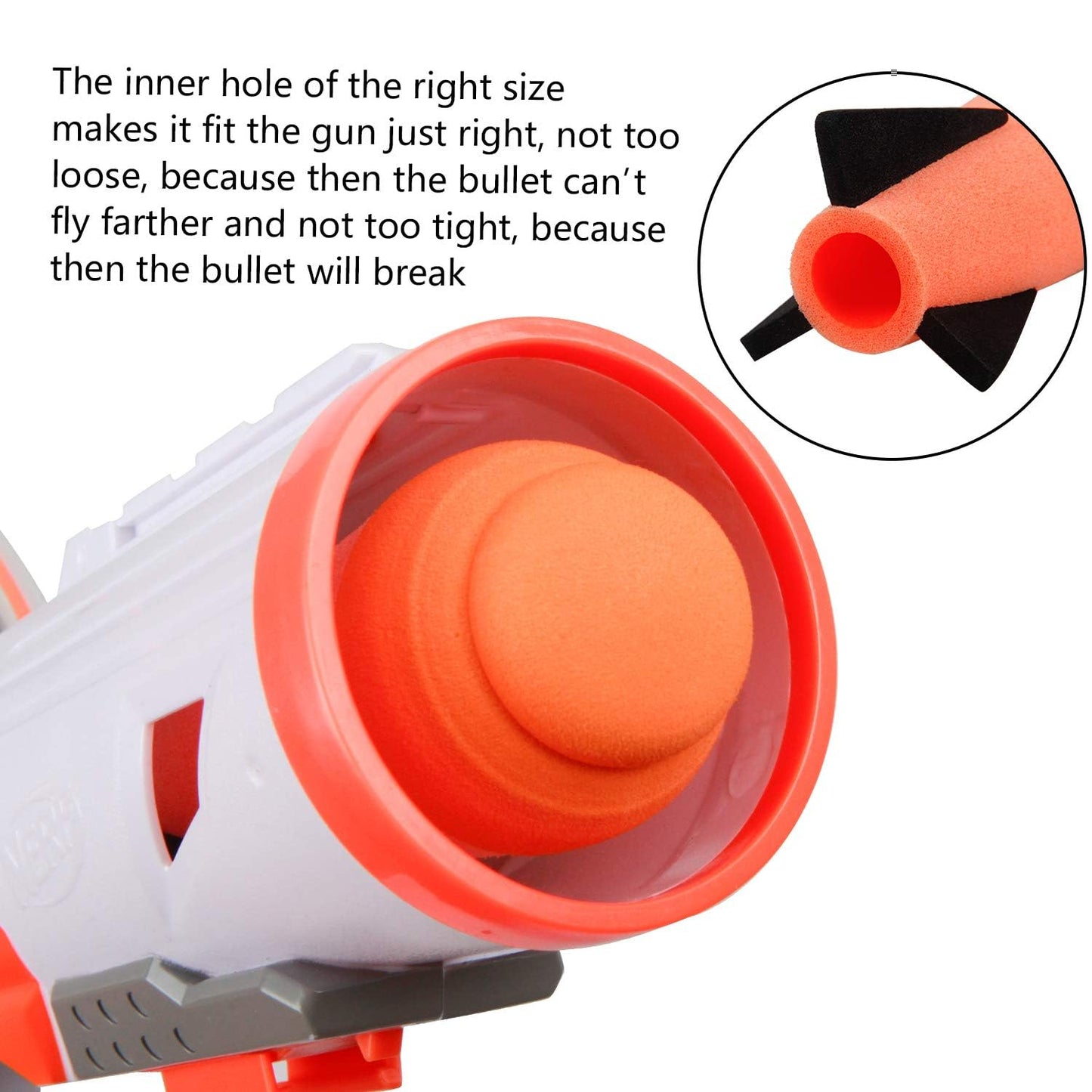 Ruibytree Mega Missile Refill for Nerf N-Strike Elite, 12 Pack, Orange