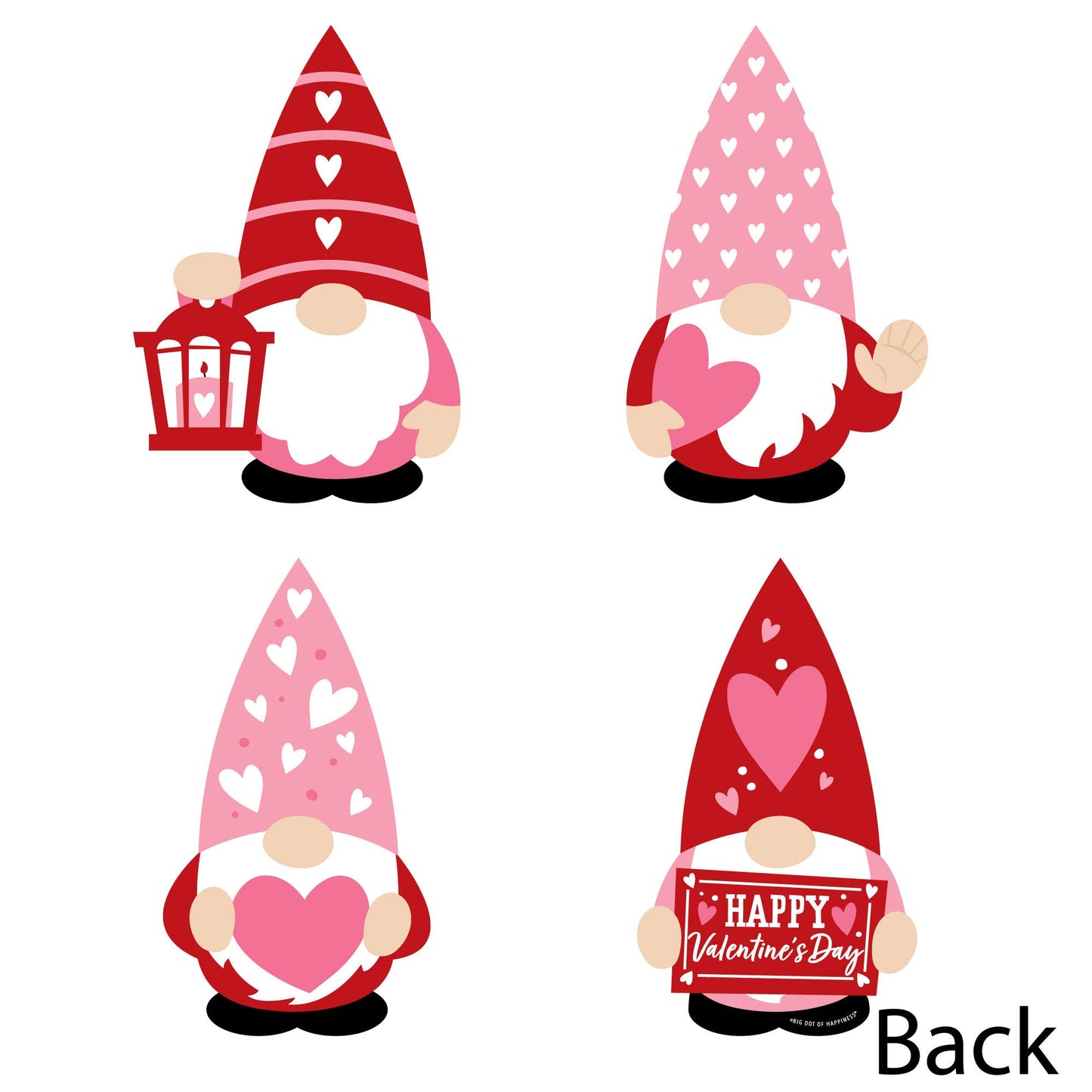 Big Dot of Happiness Valentine Gnomes - Decorations DIY Valentine’s Day Party Essentials - Set of 20