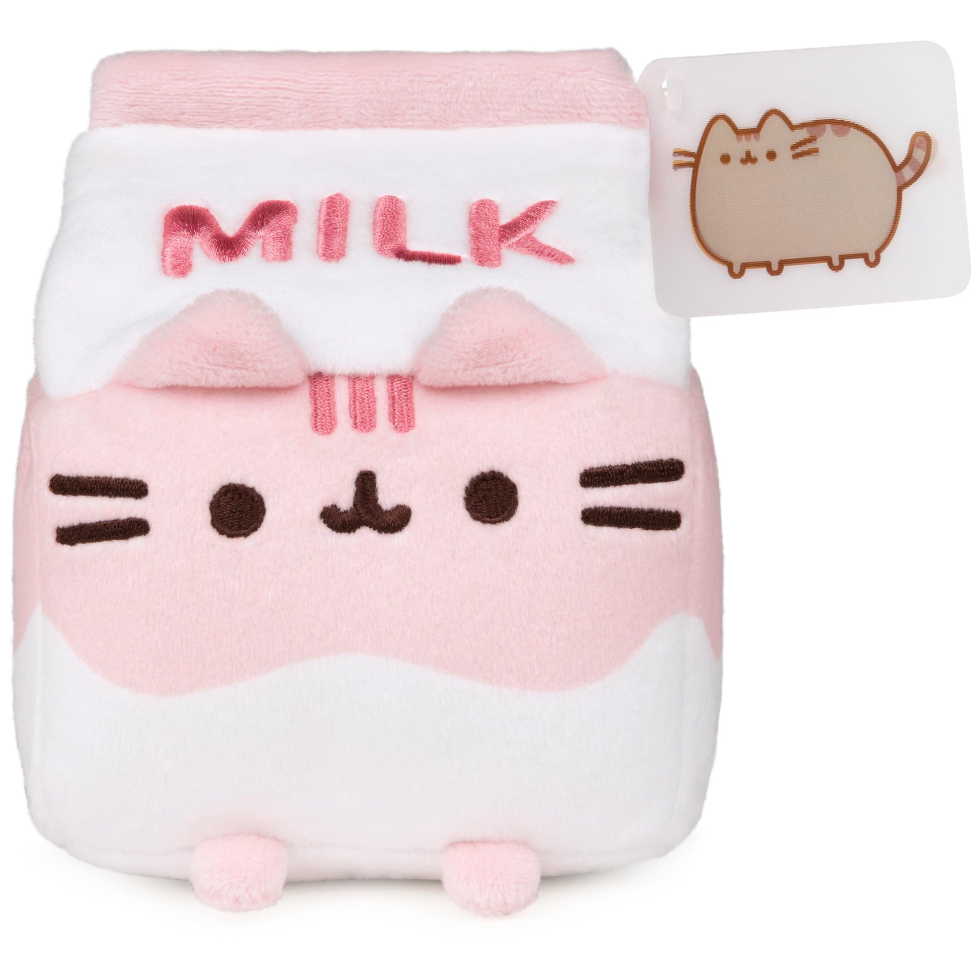 GUND Pusheen Strawbwerry Milk Sip 6-Inch Plush Toy for Ages 8+