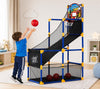 GarveeLife Kids Basketball Arcade Game Set with 4 Balls, Indoor & Outdoor Adjustable Basketball Hoop and Dart Game, Height Adjustable Sports Toy