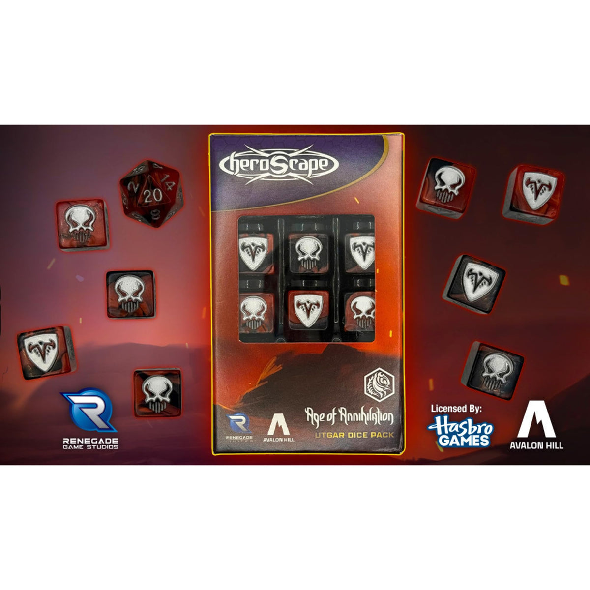 Renegade Game Studios Heroscape Utgar Dice Pack, 11pc RPG Combat Set