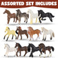 Liberty Imports 12 Pcs Deluxe Plastic Horse Figure Toy Set for Kids - Realistic Miniature Toy Pony Figurines Bulk Animal Variety Cake Toppers Gift