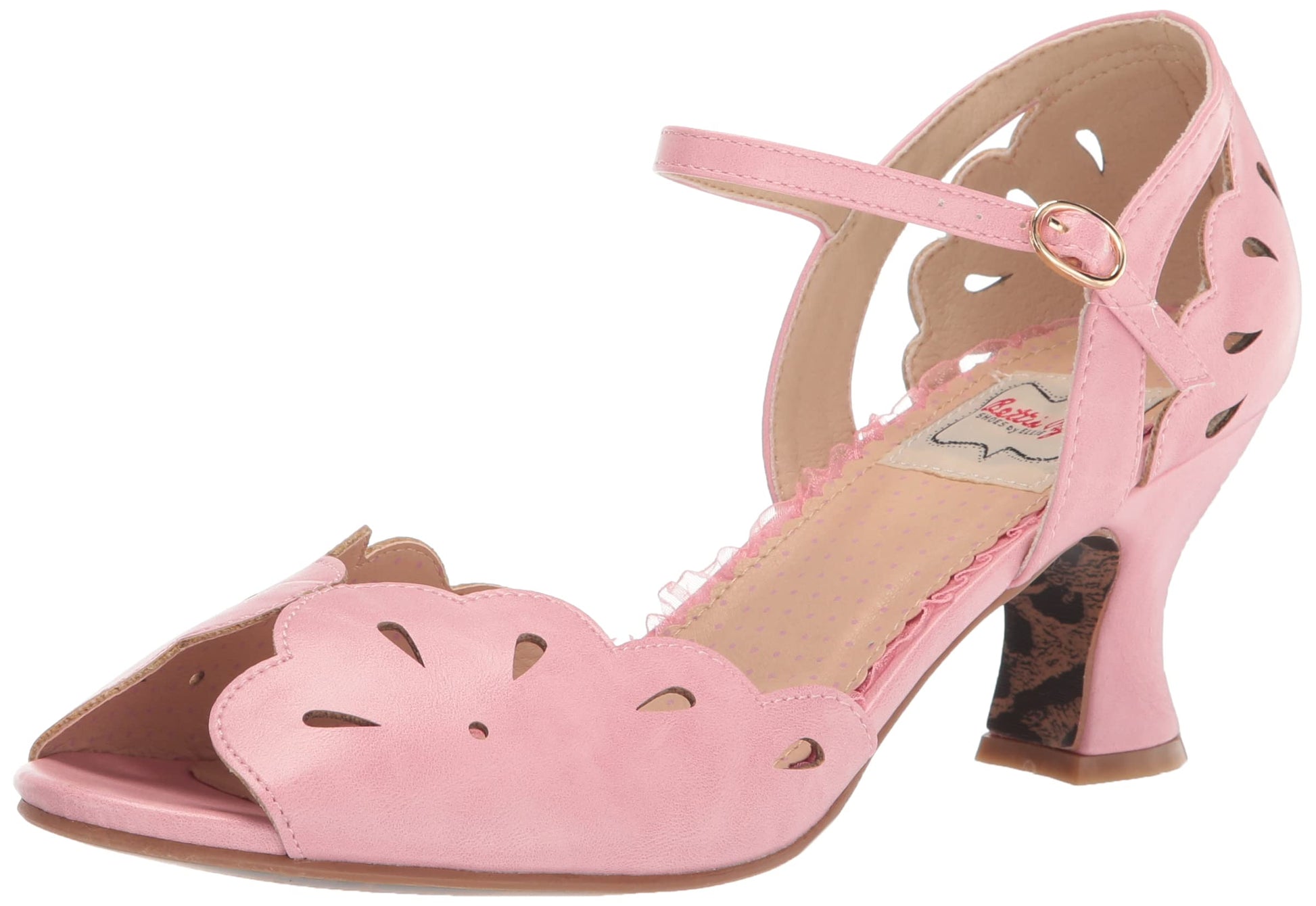 Bettie Page Shoes Julia Shoe, Pink, 8