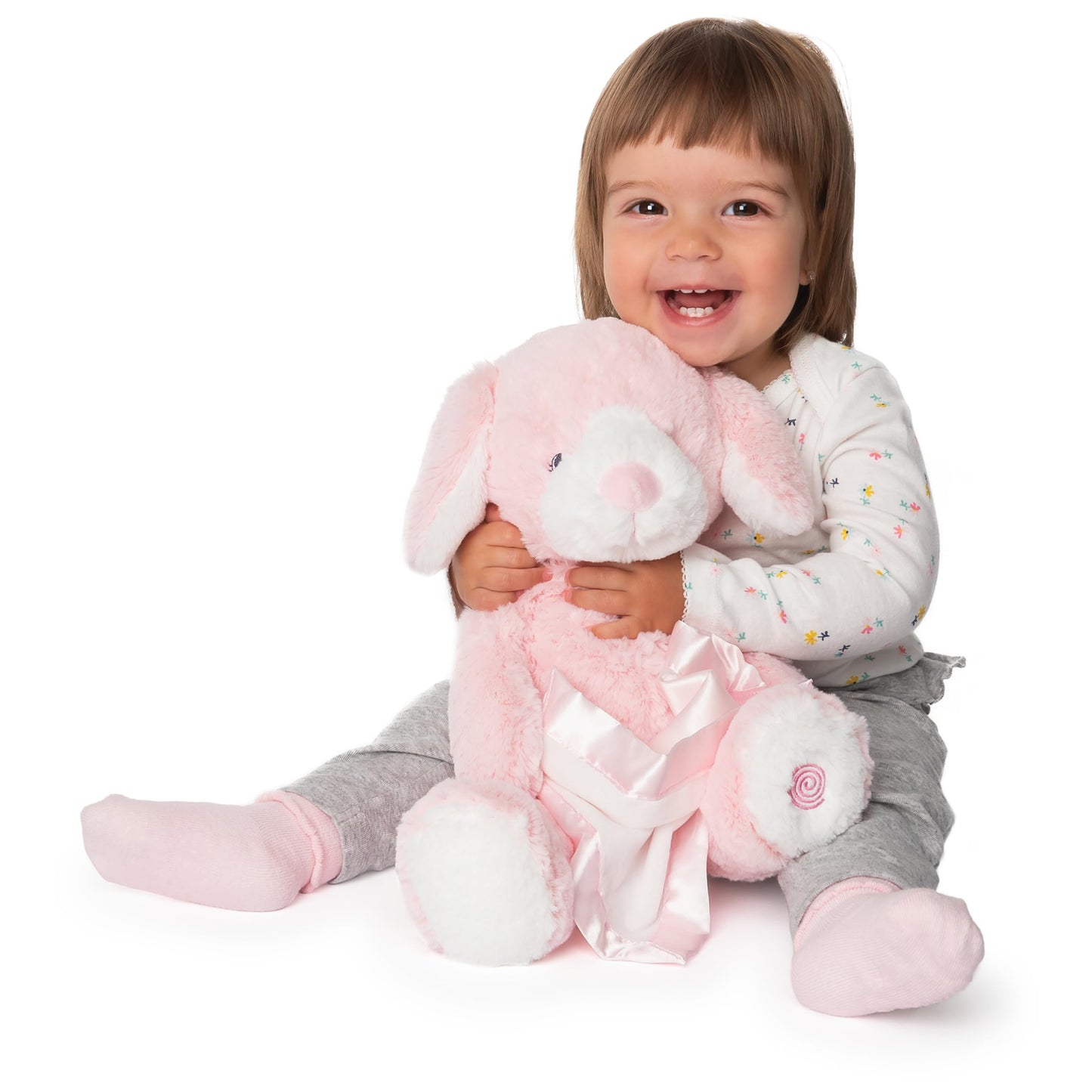 GUND Peek-a-Boo Furry Friends Animated Peek-a-Boo Puppy Plush, Pink, 10"