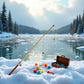 1/12 Miniature Fishing Pole Dollhouse Decoration Accessories?Miniature Fishing Pole?Dollhouse Accessories?Dollhouse Décor