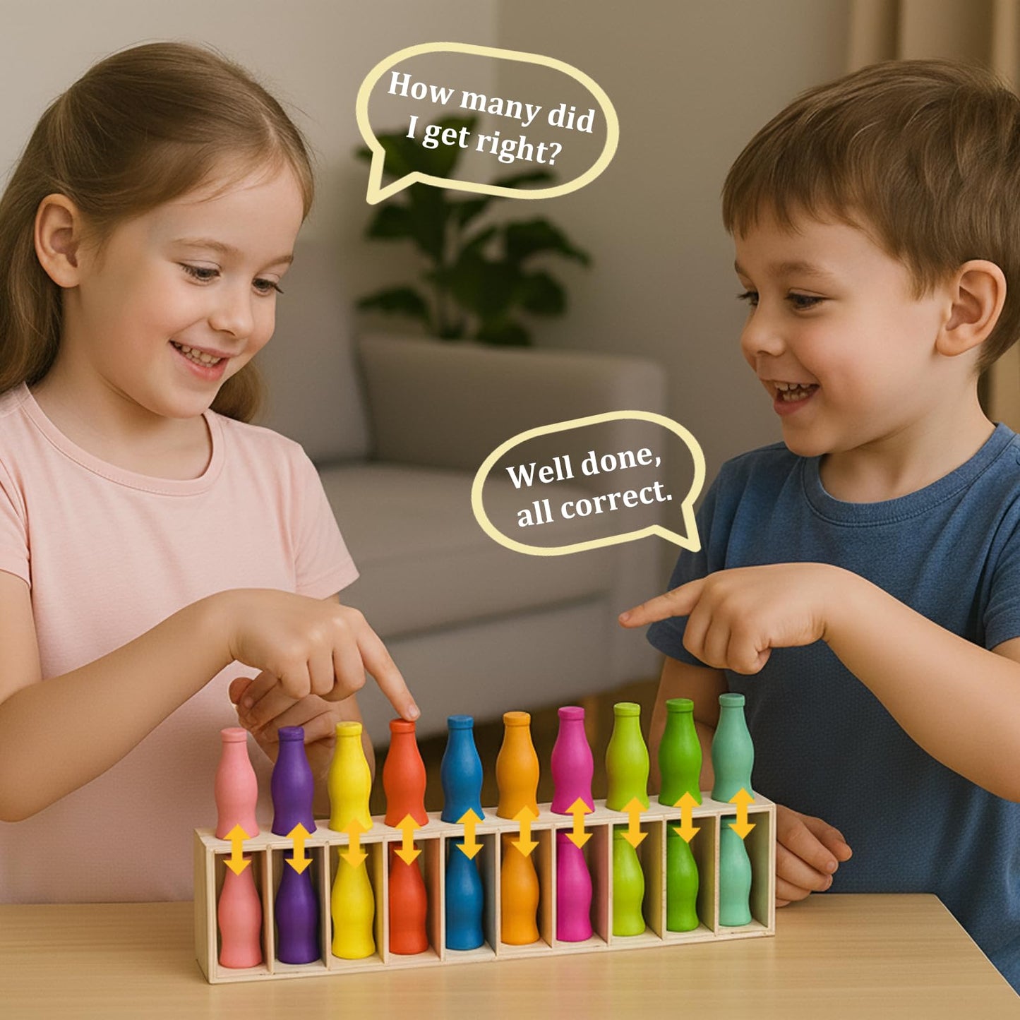 Trozihn Bottle Color Match Game, Fun Family Board Game for Kids 8-12, 2-4 Player Bottle Collision Game for Kids and Adults, Perfect for Travel Camping