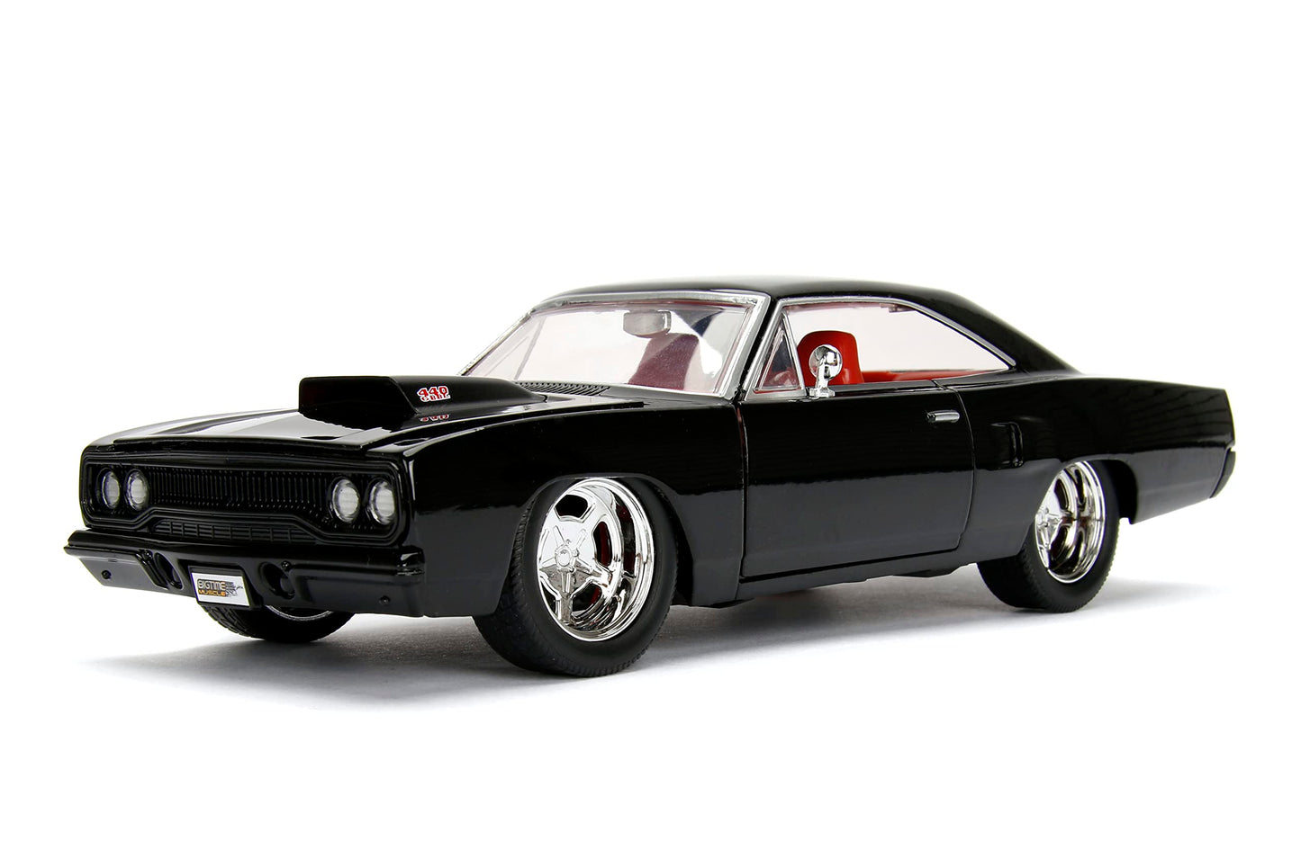 Jada Big Time Muscle 1:24 1970 Plymouth Road Runner Die-Cast Car, Toys for Kids and Adults (Black)