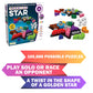 The Happy Puzzle Company The Genius Star | Toy of The Year Award Winning Family Board Game | 165,888 Possible Puzzles | Filling in Colored Shapes |