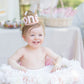 WAWOO Glitter Crown for 1st Birthday - First Birthday Crown, Birthday Girl Gift (ONE Golden Birthday Hat)