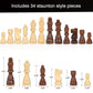 LEAP Wooden Chess and Checker Sets - 15" Walnut & Maple Folding Chess Board with 2 Extra Queens | Chess Board Set | Wooden Chess Sets for Adults