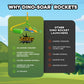 Stomp Rocket Dino-Soar Rocket Launcher for Kids - 3 Dinosaur-Themed Rockets - Fun Backyard & Outdoor Fun Toy Gift for Boys & Girls - STEM Soft Foam