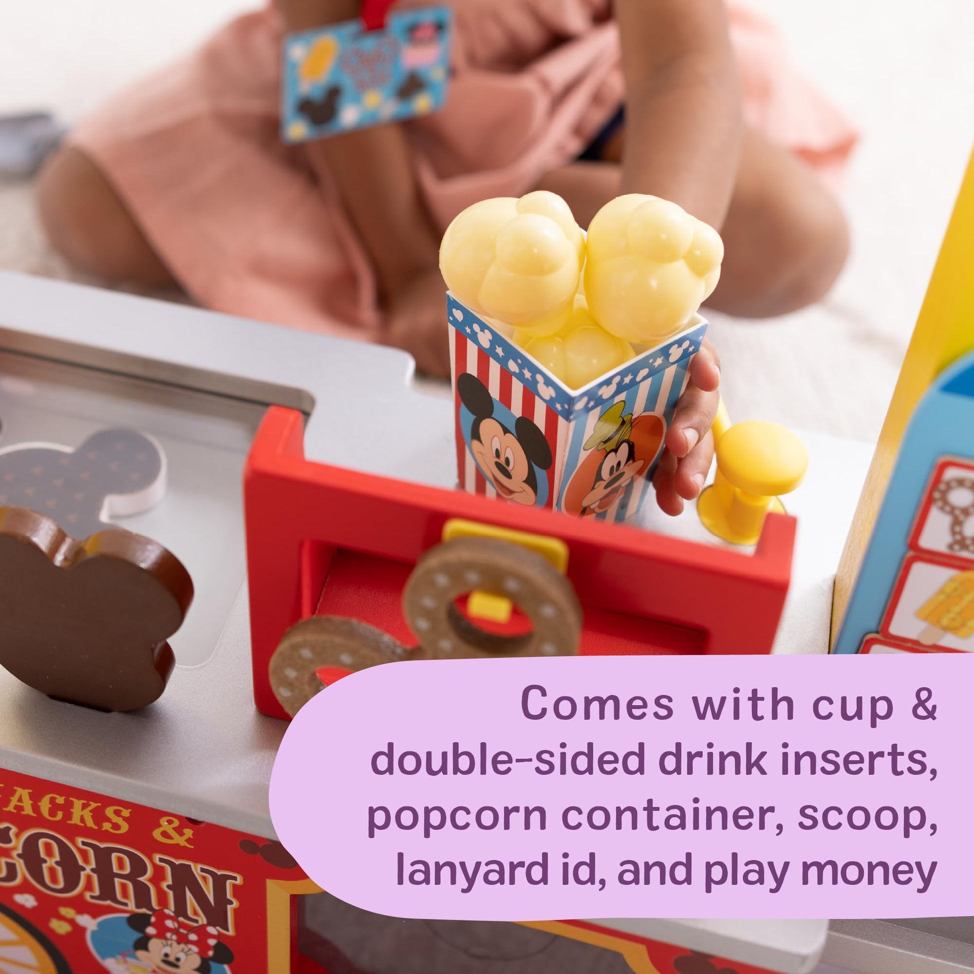 Melissa & Doug Disney Snacks & Popcorn Wooden Play Food Counter