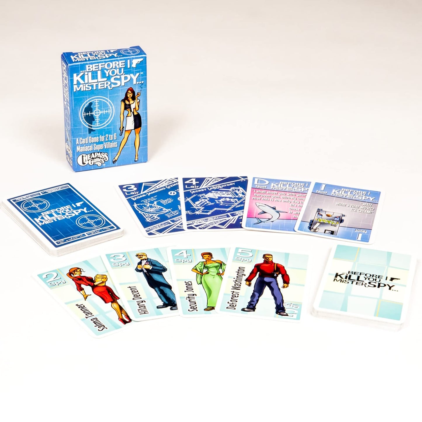 Cheapass Games Before I Kill You, Mister Spy - Cheapass Games, Hilarous-Card Game, for 2-6 Maniacal Super-Villians, Ages 12+