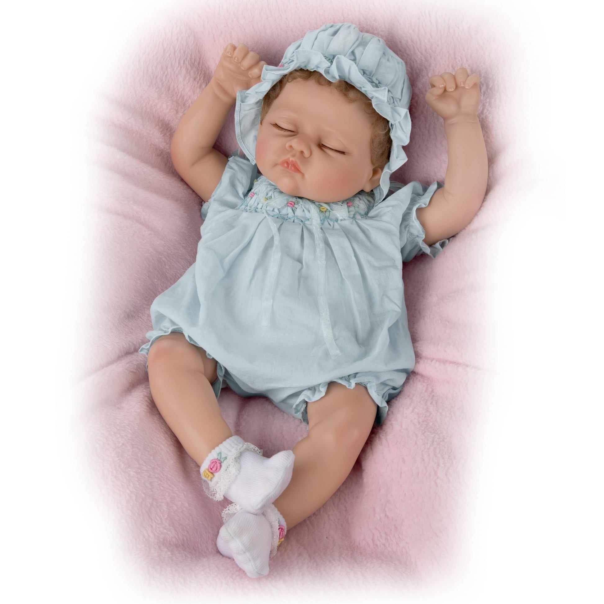 The Ashton-Drake Galleries Gentle Dreams Bella Reborn Baby Doll by Linda Murray, 18 inches, Lifelike Collectible with Smocked Outfit