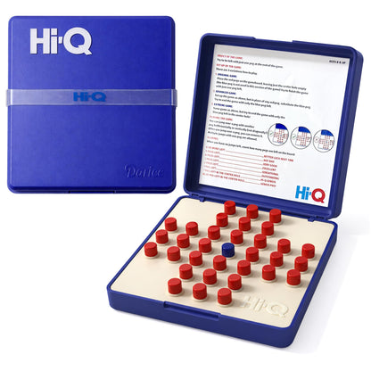 Original HI-Q Solitaire Game - Solitaire Board Game for Kids, Adults & Seniors, Solo 1-Player, Puzzle Strategy Problem Solving Game, Perfect Travel