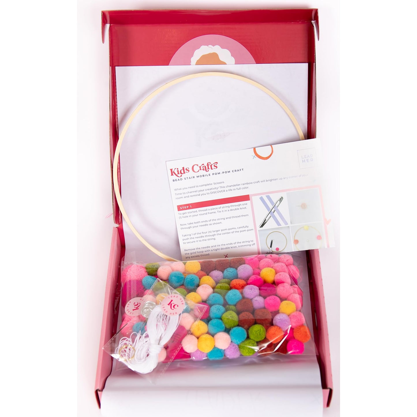 Discover Like Maria Bead Stair Pom-Pom Mobile Craft Kit