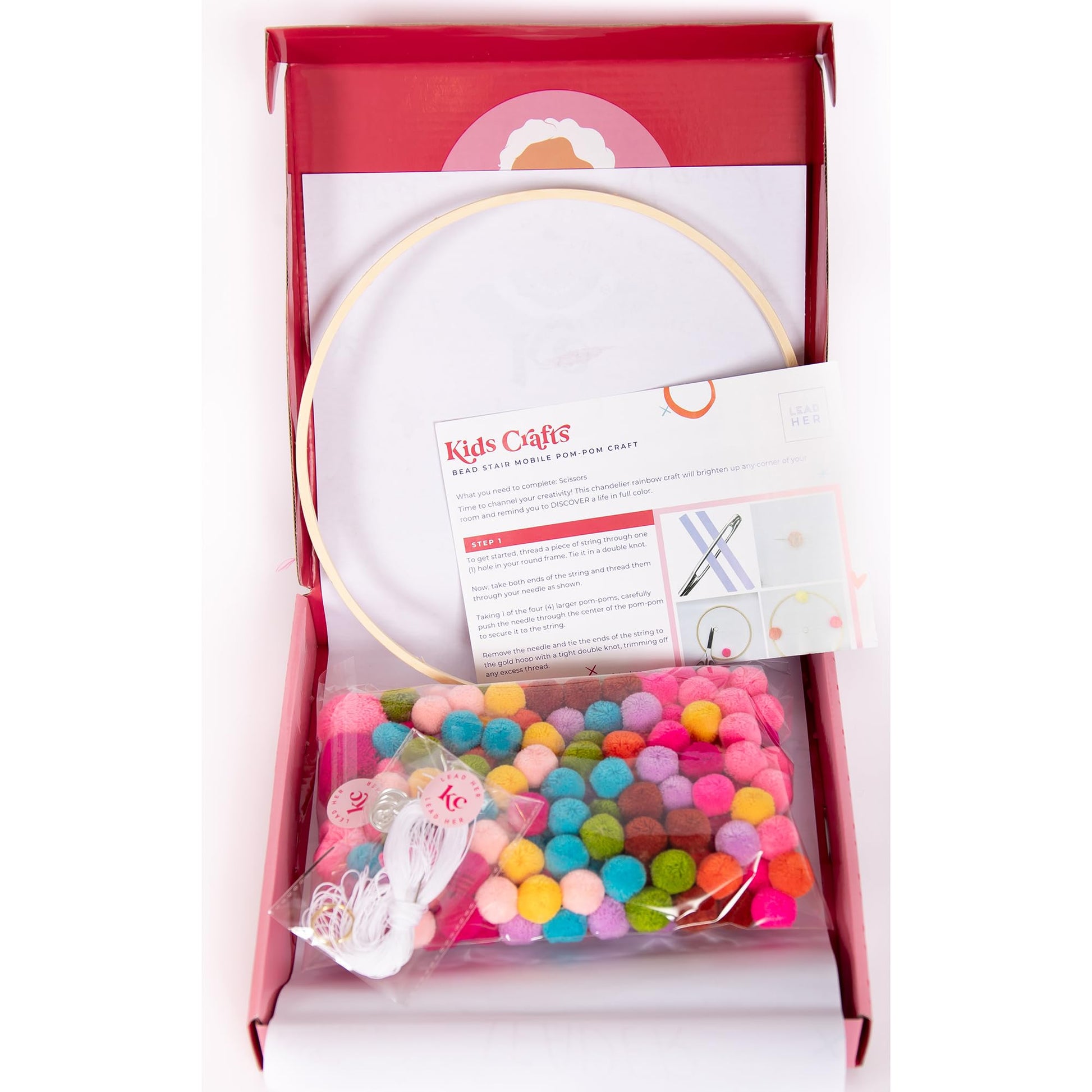 Discover Like Maria Bead Stair Pom-Pom Mobile Craft Kit