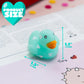 JOYIN 36 Pcs Valentine’s Day Mini Rubber Ducks with Cards for Kids, 4 Colors Duckies Bath Toys with 4 Card Designs for Classroom Exchange Prizes