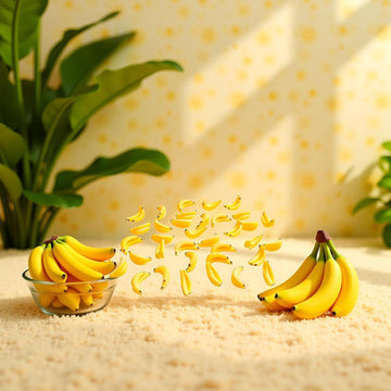 30Pcs Yellow Mini Plastic Artificial Bananas 1/12 Scale Dollhouse Accessories, Realistic Miniature Fruit Models for Fairy Garden Kitchen Decor & DIY