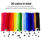 Pipe Cleaners Bulk,1000 pcs Pipe Cleaner Flower Kit,20 Color Chenille Stems Pipe Cleaners Crafts,100 Self-Adhesive Eyes,DIY Arts and Decorations