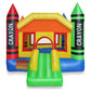 Cloud 9 Mighty Bounce House - Mini Crayon - Inflatable Kids Jumper with Blower
