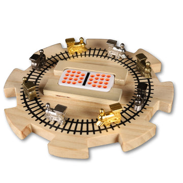 RNK Gaming Mexican Train Dominoes Set Double 15 Color Dots