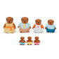Li'l Woodzeez - Chocolate Lab Family - 7 Pieces Posable Dog Figurines Set - Easy to Clean Collectible Animal Toys - Family Fun for 3+ Years Years