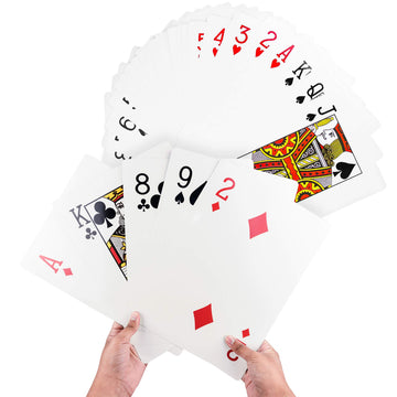 Super Z Outlet Giant Jumbo Deck of Big Playing Cards Fun Full Poker Game Set - Measures 8-1/4" x 11-3/4"
