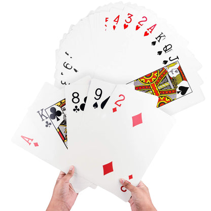 Super Z Outlet Giant Jumbo Deck of Big Playing Cards Fun Full Poker Game Set - Measures 8-1/4" x 11-3/4"