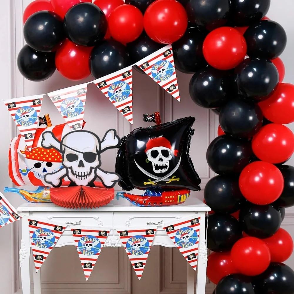 Fun Express Pirate Themed Centerpiece - Eye-catching Party Decoration for Pirate Birthday Parties Baby Showers Nautical Events & More - Fun Design