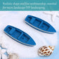 Framendino, 2 Sets Mini Rowboat Tiny Wooden Boat with Oars for Fairy Garden Accessories