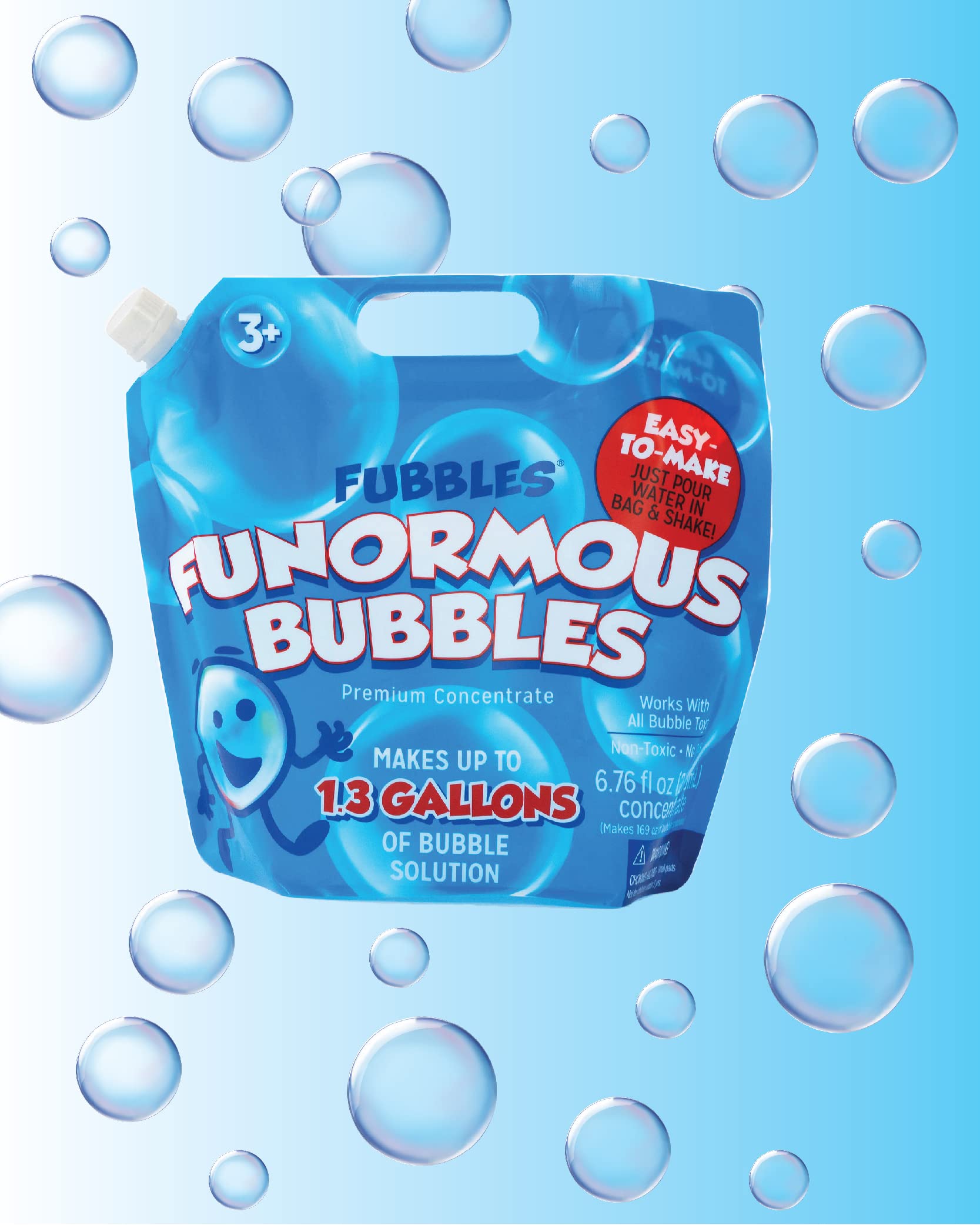 Little Kids Bubbles by Fubbles| Bubble Solution Refill | 169oz Non Toxic Bubble Solution | Bubble Concentrated for Bubble Machine, Bubble Juice