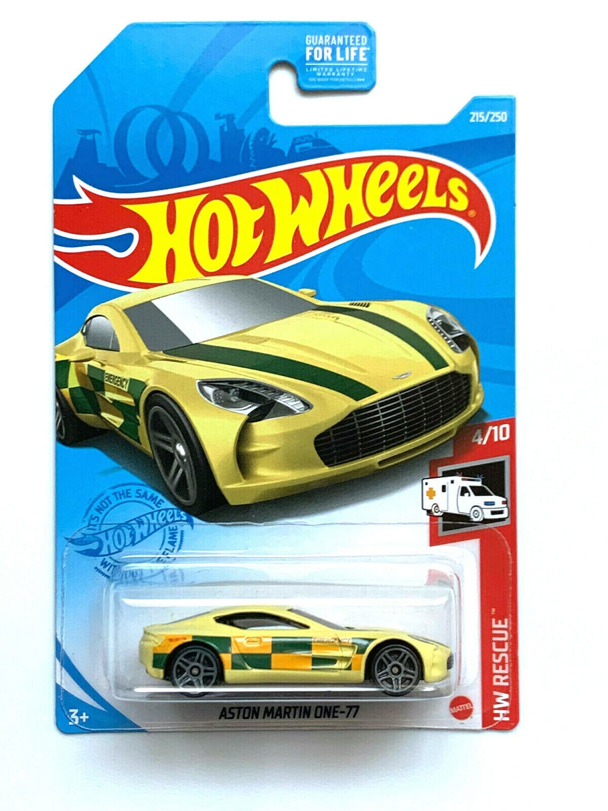 DieCast Hotwheels Aston Martin One-77, HW Rescue 4/10 [Yellow] 215/250