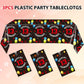 Xiliconie 13th Birthday Decorations for Boys Red Black Official Teenager 13th Party Plastic Disposable Rectangular Table Cover for Boys Birthday