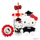 Hello Kitty Graduation Gift Set - Plush Hello Kitty in “Grad” Outfit, Themed Tumbler Cup with Straw, Decorative Ribbon Badge (Officially Licensed
