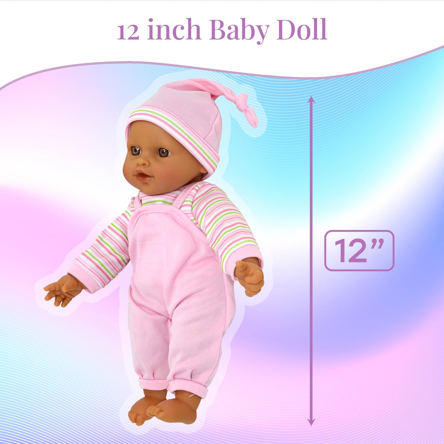 The New York Doll Collection 12" Sweet Hispanic Twin Dolls Play Baby Dolls - Doll Pacifier Included