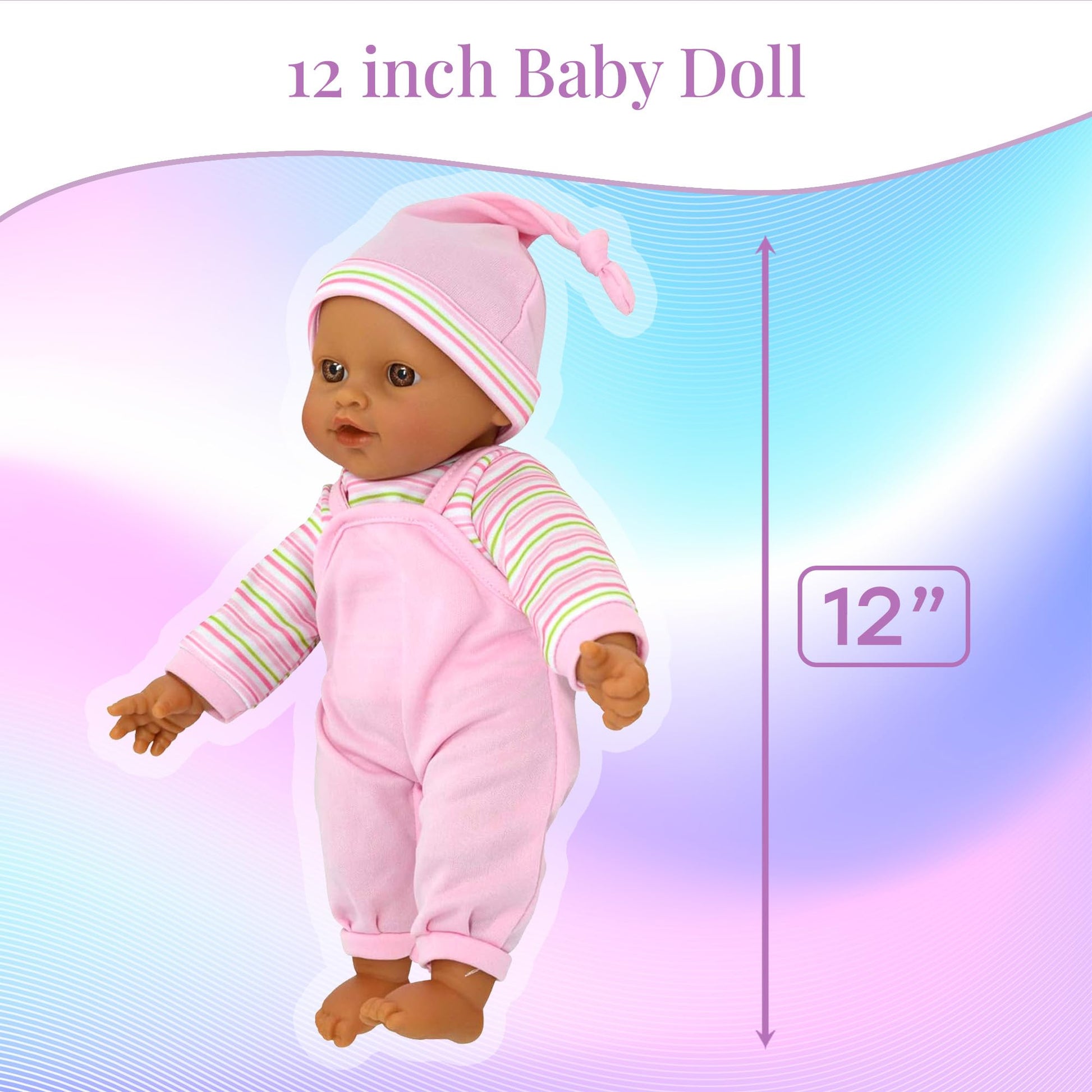 The New York Doll Collection 12" Sweet Hispanic Twin Dolls Play Baby Dolls - Doll Pacifier Included